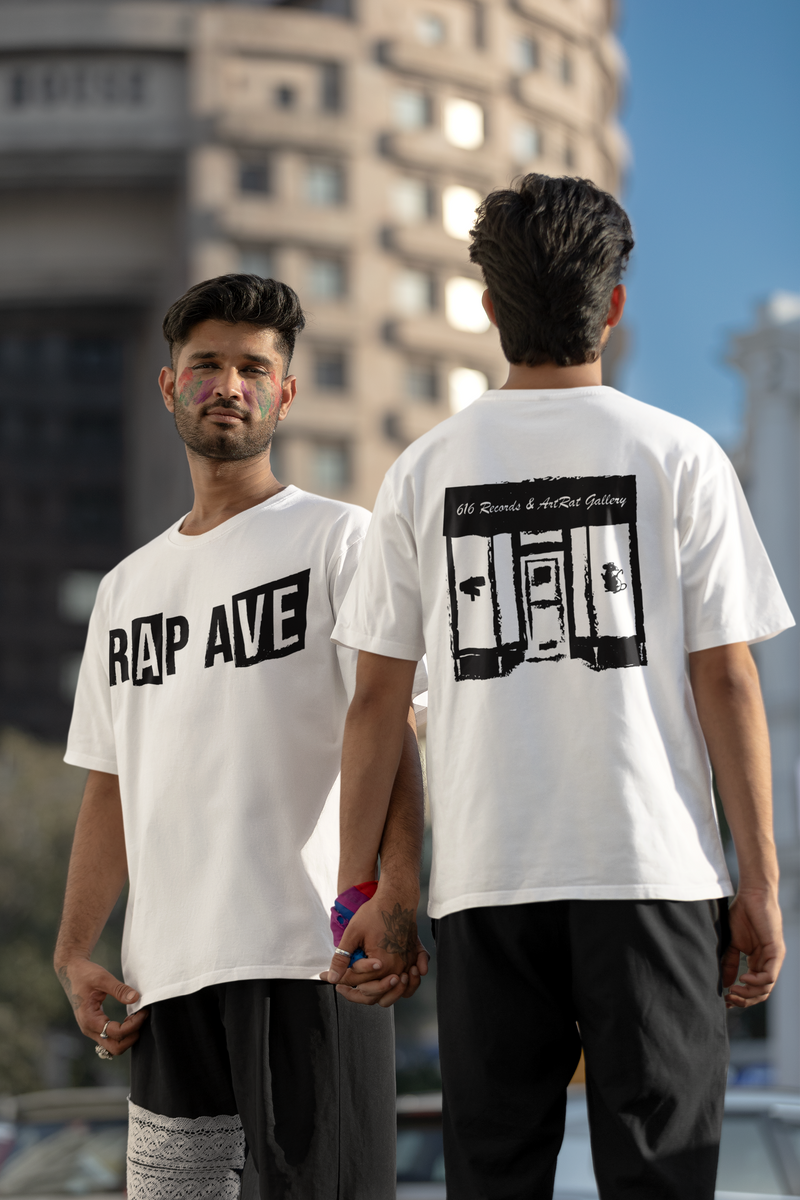 Rap Ave Cotton T-Shirt - White