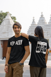 Rap Ave Cotton T-Shirt - Black