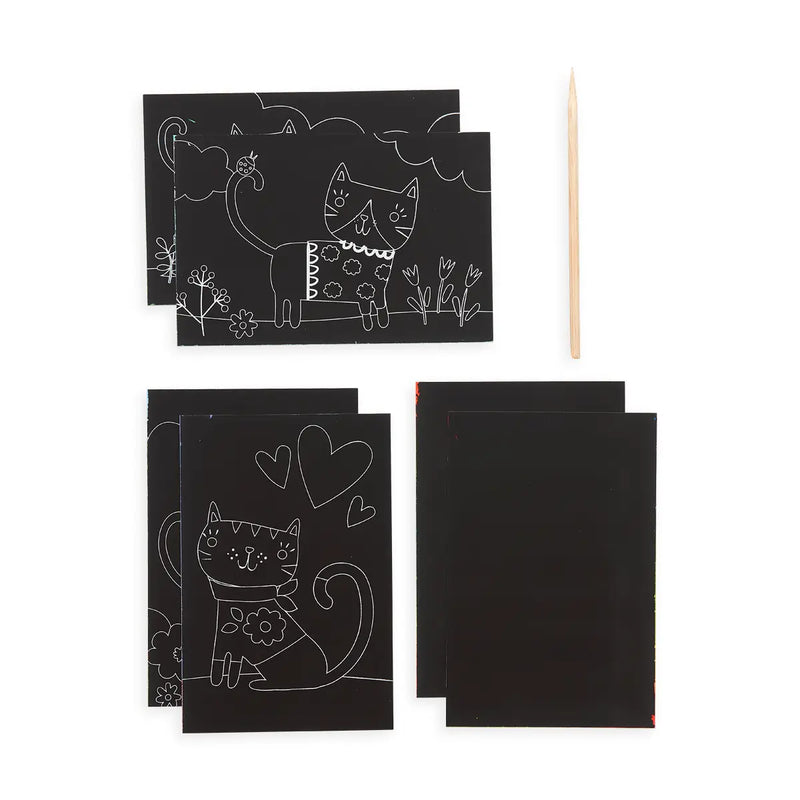 Cutie Cats Scratch & Scribble Mini Scratch Art Kit