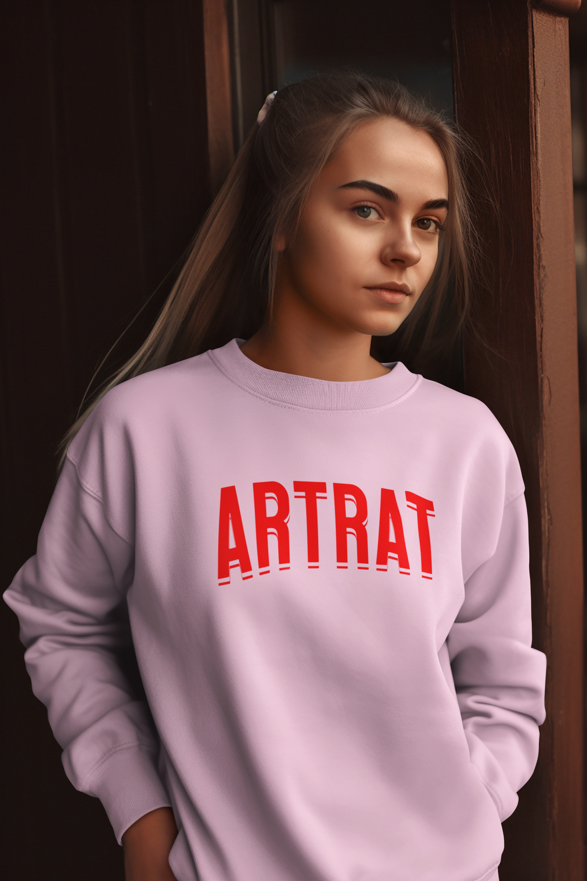 ArtRat Logo Pink Sweatshirt — Cozy and Soft