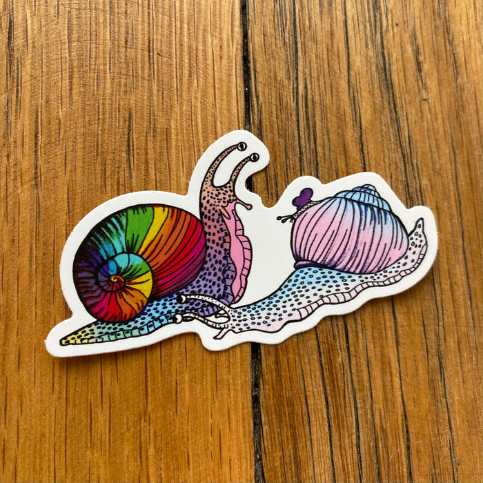 Snail Family Waterproof Vinyl Sticker