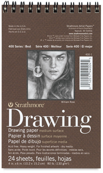 Strathmore 400 Series Drawing & Sketch Pads Medium 4" x 6" (24 Sheets)