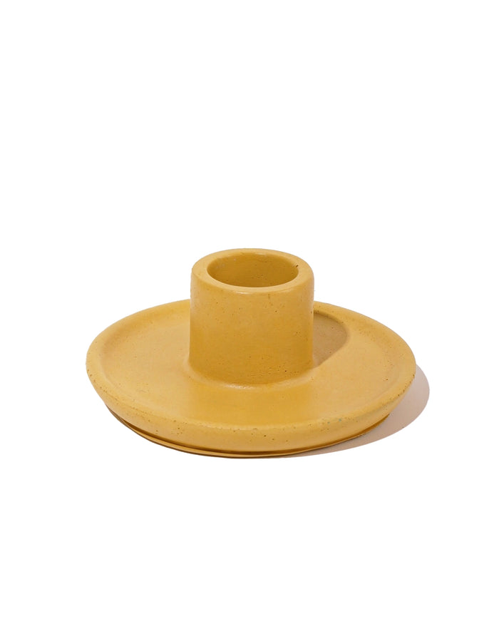 Mesa Concrete Candlestick - Canary