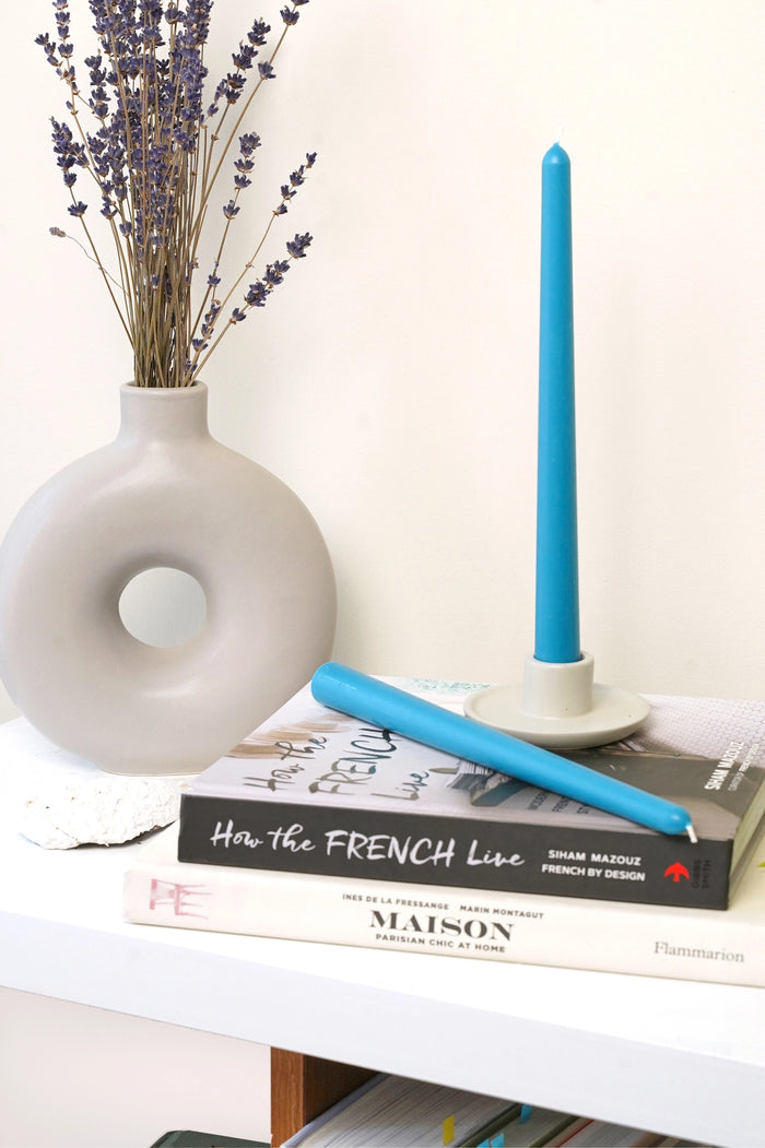 Mesa Concrete Candlestick - Stone