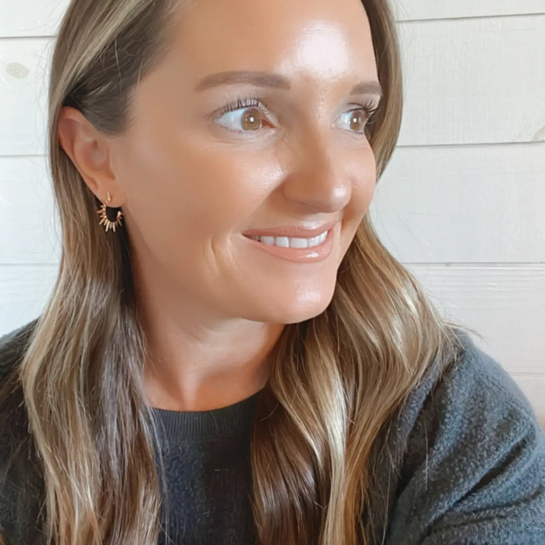 The Mikel 18k Gold Plated Starburst Stud Earrings - Hypoallergenic / Bella Rey