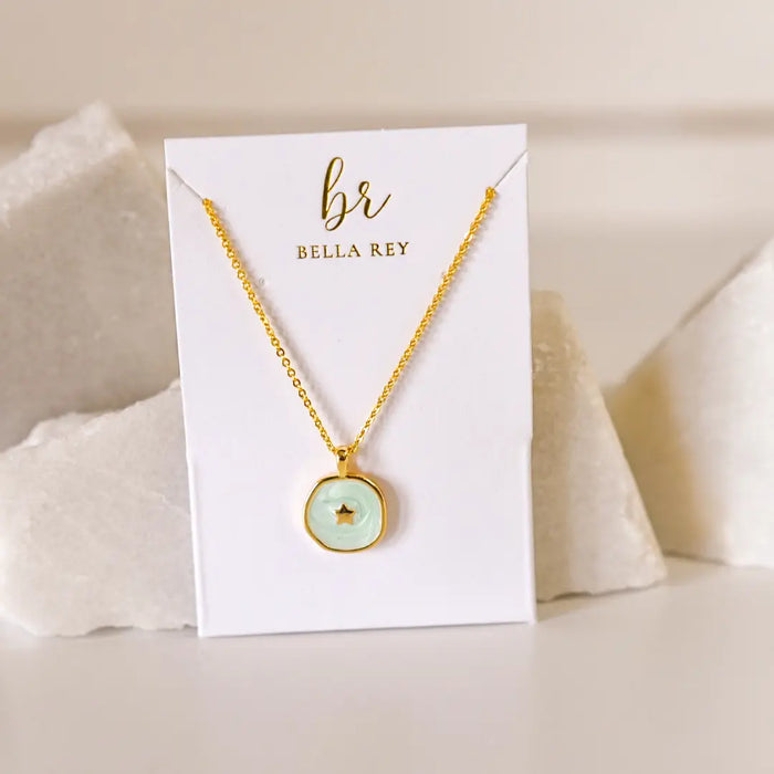 The Clara Dainty Star Charm Necklace 18k Gold Plated