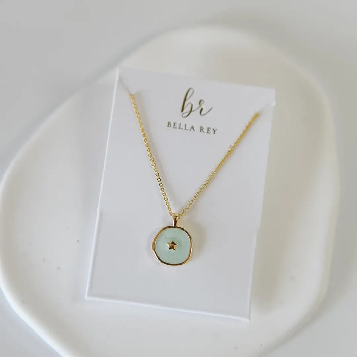 The Clara Dainty Star Charm Necklace 18k Gold Plated