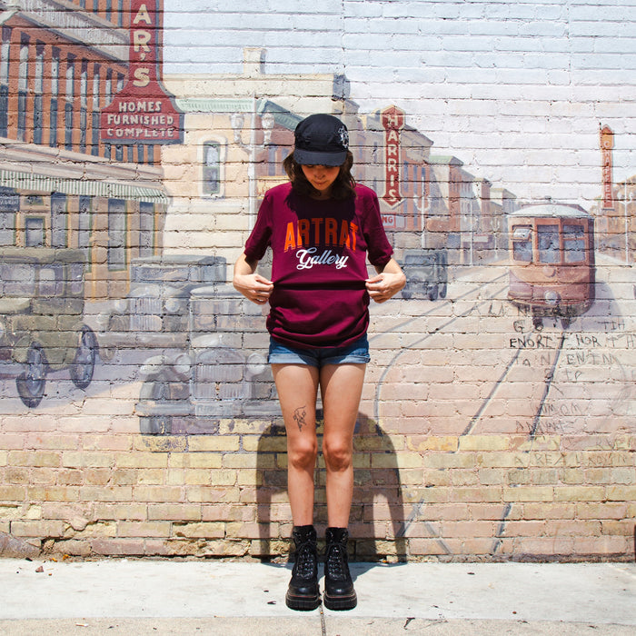 ArtRat Gallery Logowear Cotton T-Shirt - Maroon