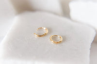 The Nia Gold Plated Dainty Hoops - Huggies - Hypoallergenic