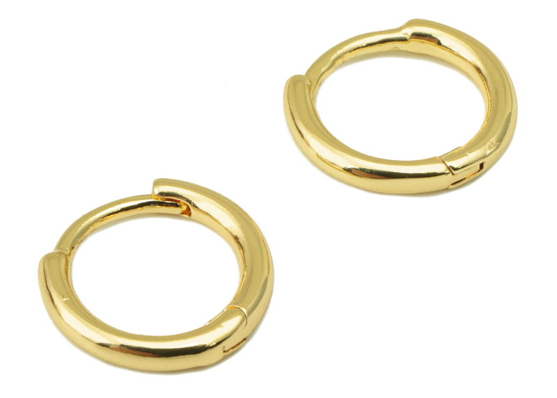 The Nia Gold Plated Dainty Hoops - Huggies - Hypoallergenic