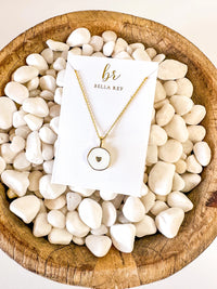 The Remy Dainty Heart Charm Necklace 18k Gold Plated