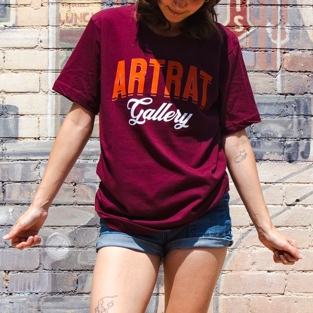 ArtRat Gallery Logowear Cotton T-Shirt - Maroon