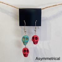Halloween Skull Earrings by Cheryl Brooks
