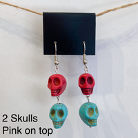 Halloween Skull Earrings by Cheryl Brooks