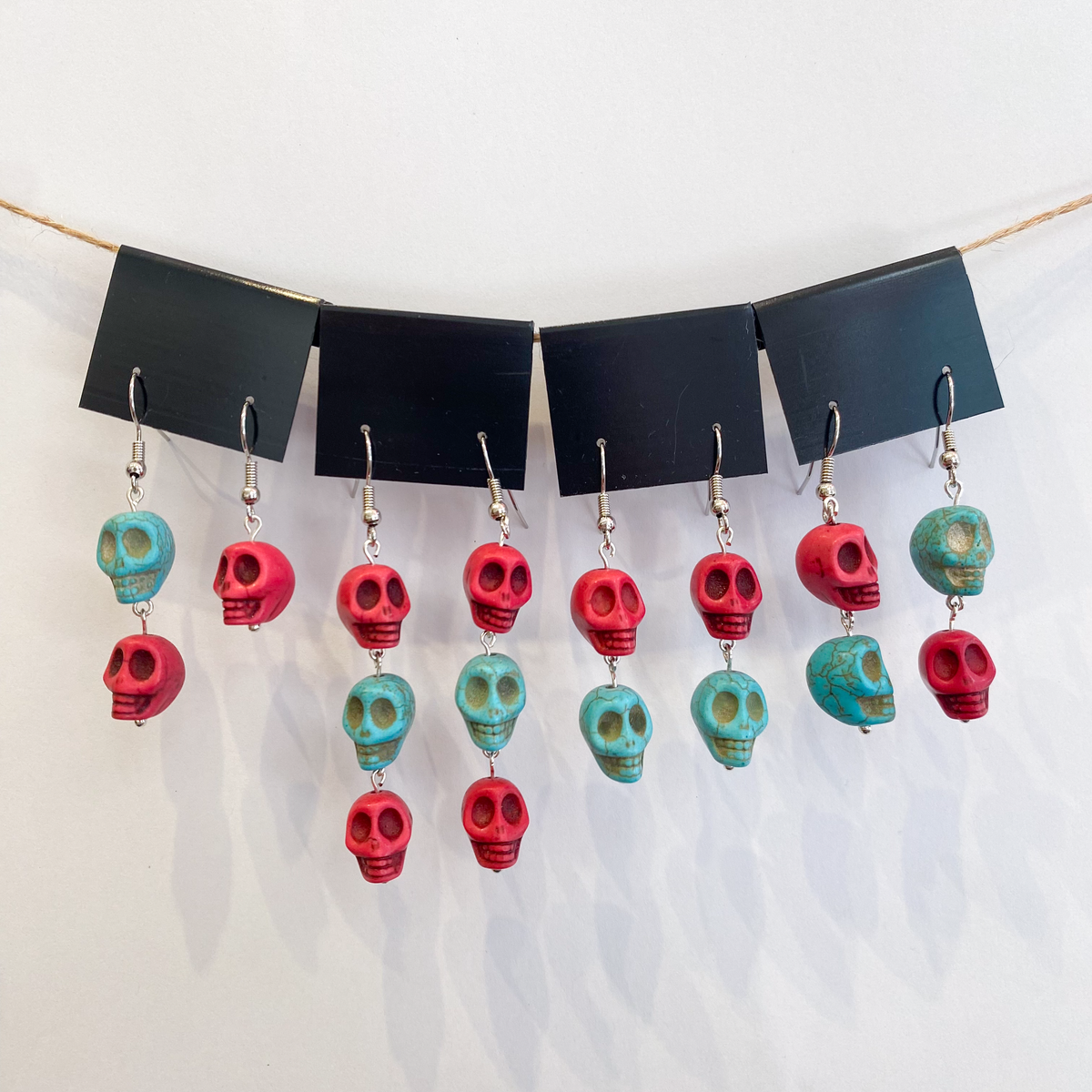 Halloween Skull Earrings by Cheryl Brooks