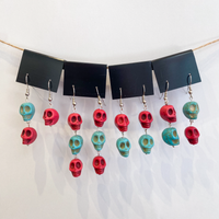 Halloween Skull Earrings by Cheryl Brooks