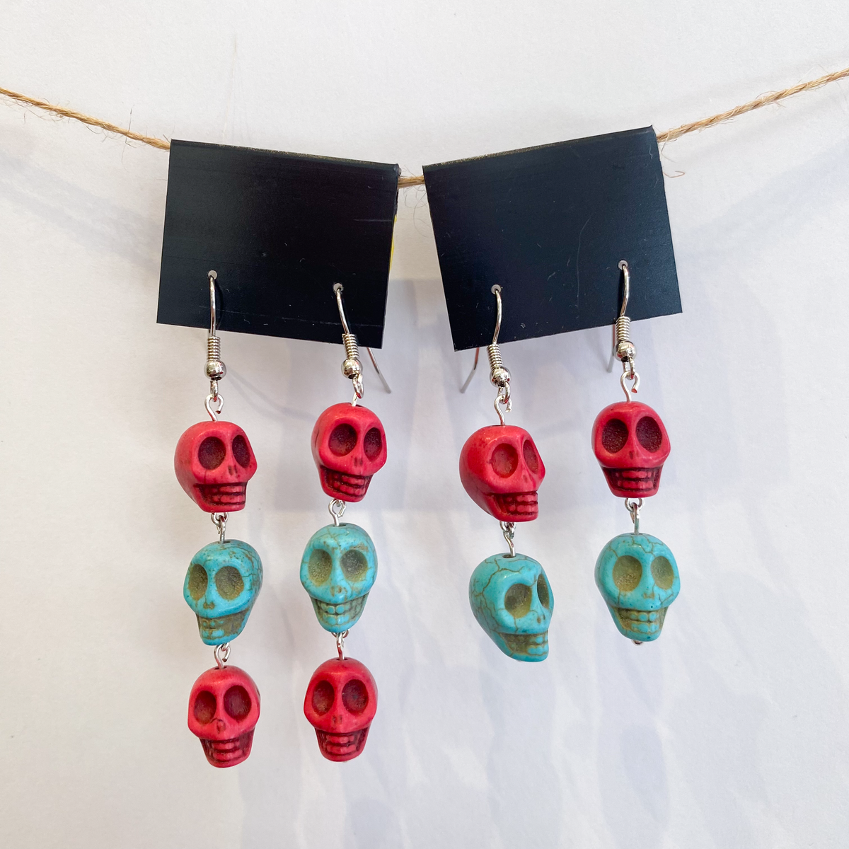 Halloween Skull Earrings by Cheryl Brooks