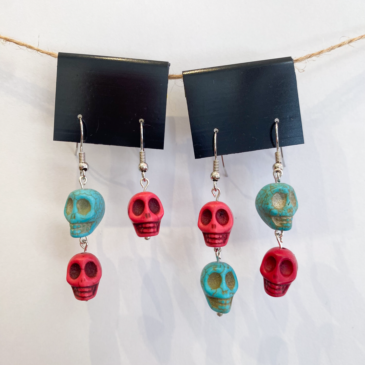 Halloween Skull Earrings by Cheryl Brooks