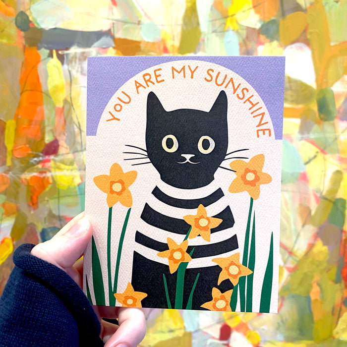 'You Are My Sunshine' Cat Greeting Card