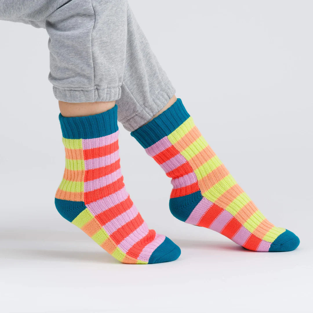 Super Stripe Knit House Socks / verloop