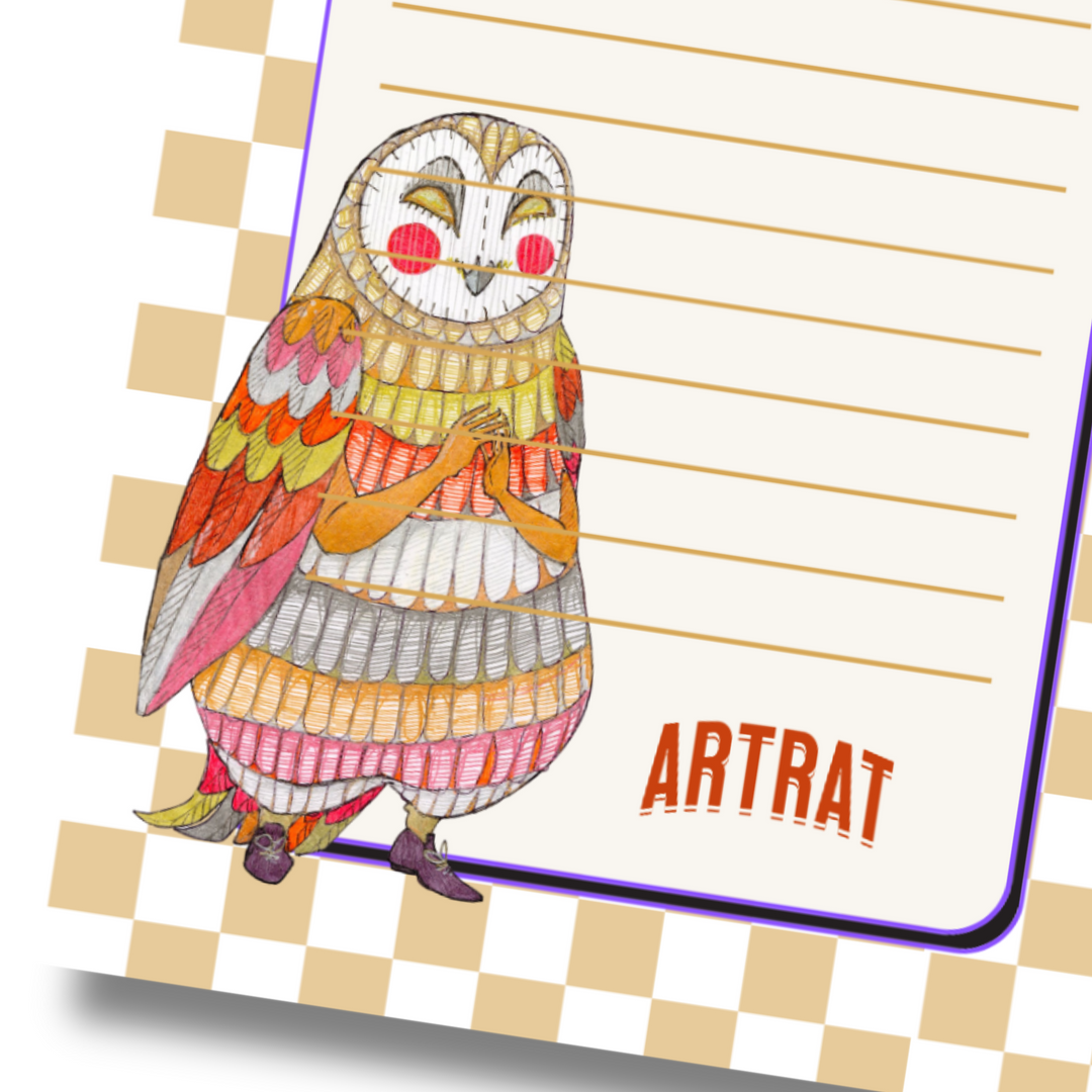 Owl Lady Notepad Bloopers!