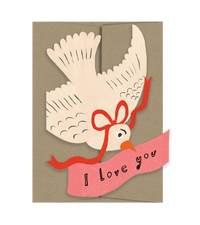 Love You Bird - Die Cut Card
