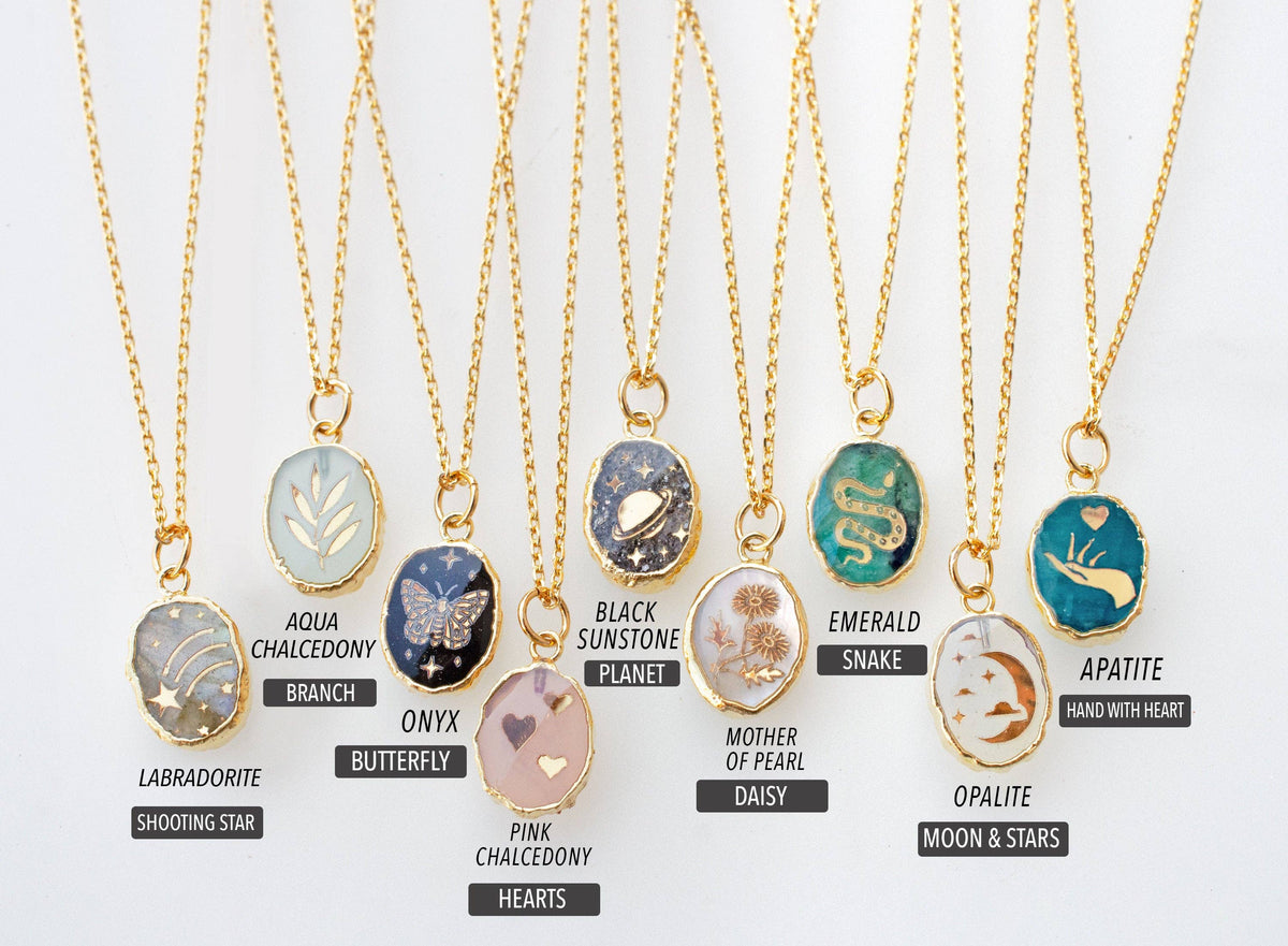 Gemstone Symbol Necklace / Jill Makes