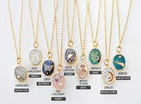 Gemstone Symbol Necklace / Jill Makes