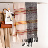 Soft Gradient Knit Tassel Scarf Wrap Shawl