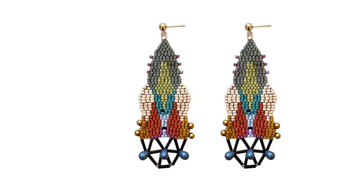 Just Art Baroque glass earrings