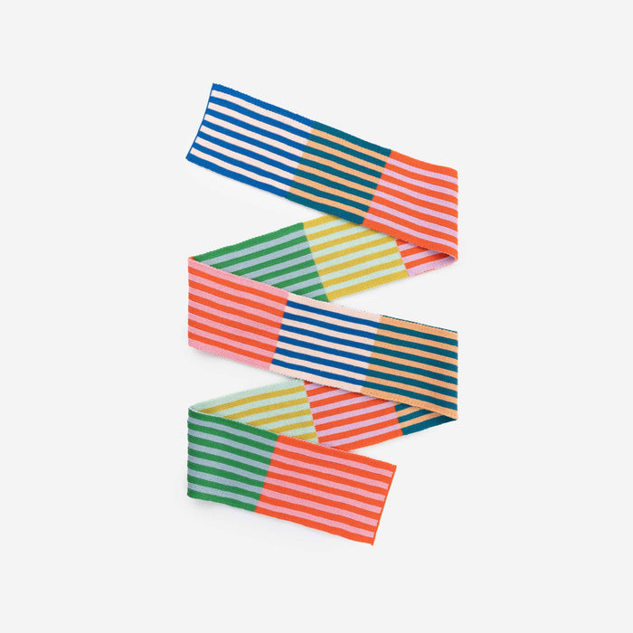 Colorblock Stripe Skinny Scarf