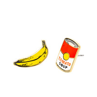 Pop Art Earrings | Museum Mismatched Gold Studs