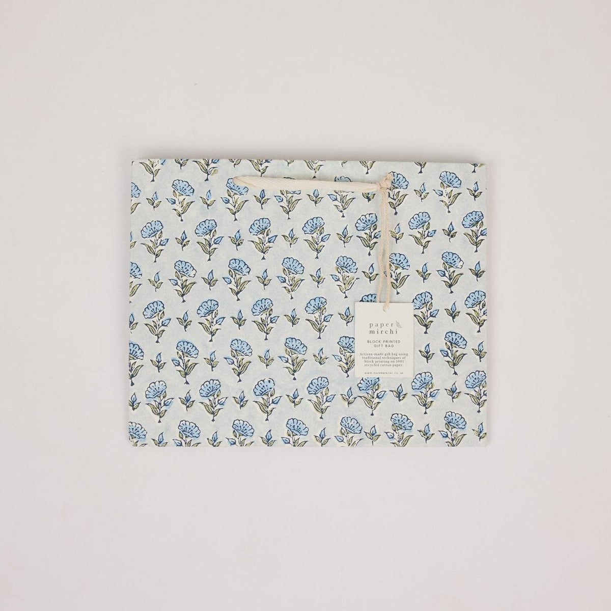 Block Printed Gift Bags (Medium) - Blue Stone Refresh