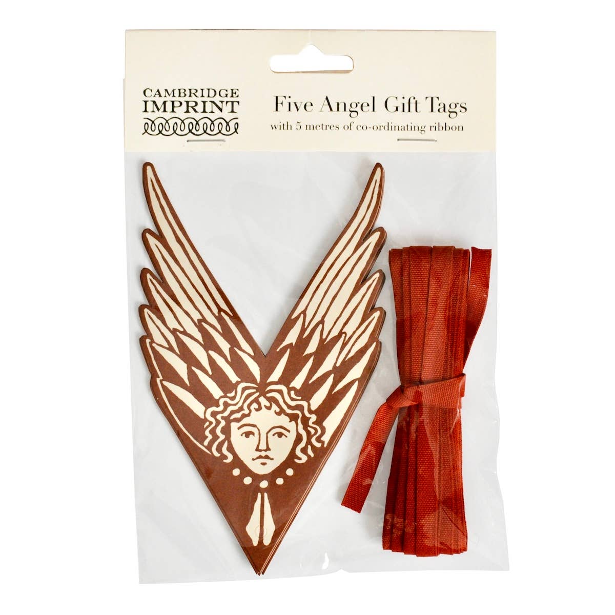 5 Fancy Suffolk Angels Gift Tags Cocoa