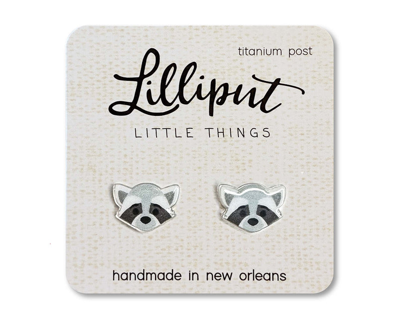 Raccoon Earrings - Quirky Earrings for Animal Lover