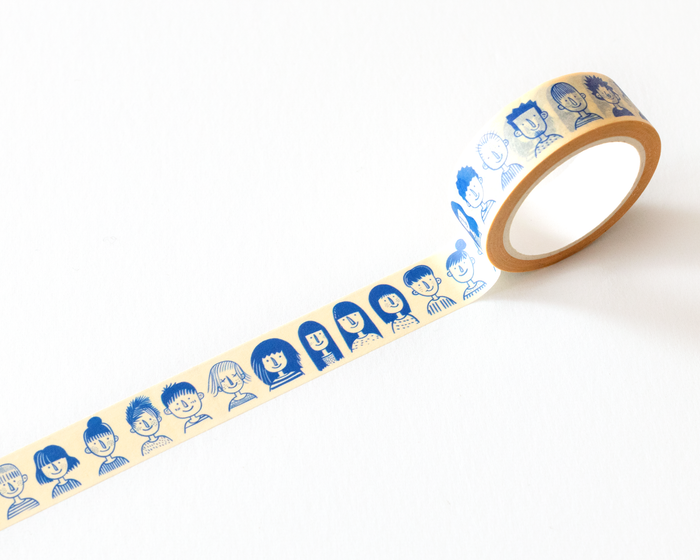 Illustrated Faces Washi Tape