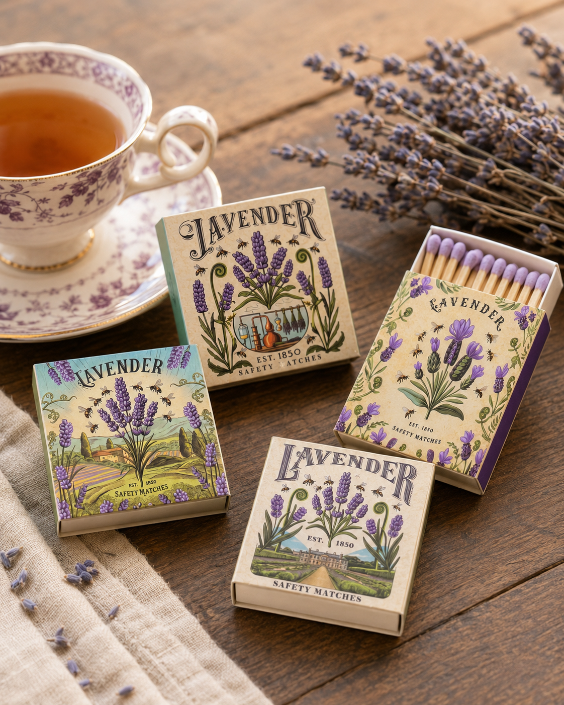Lavender Matches – Botanical Collection