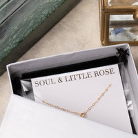 Ruby Teardrop Pendant Gold Necklace / Soul & Little Rose