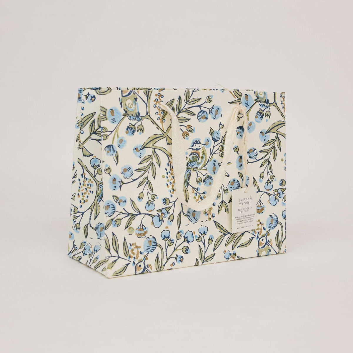 Block Printed Gift Bags (Medium) - Blue Stone Refresh