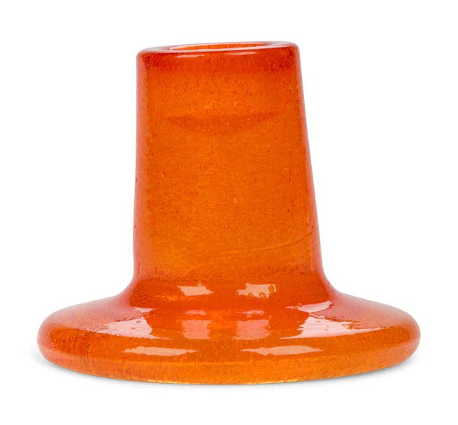 BRITISH COLOUR STANDARD - Glass Candleholder in Spanish Orange