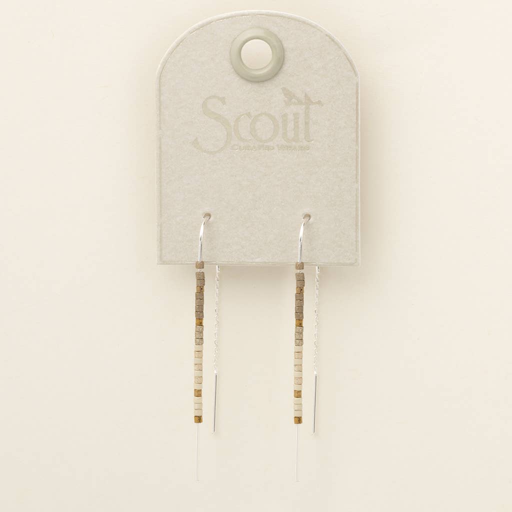 Chromacolor Miyuki Thread Earring - Pewter Multi/Silver / Scout