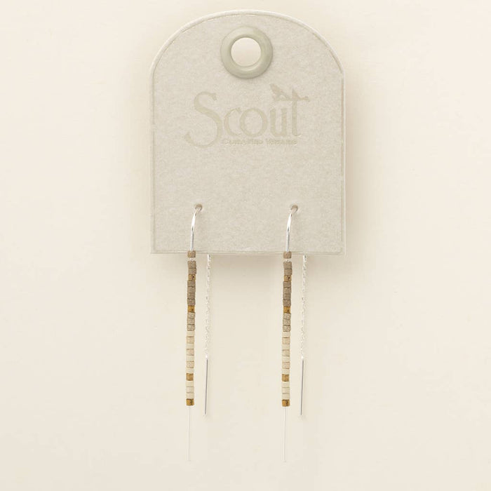 Chromacolor Miyuki Thread Earring - Pewter Multi/Silver / Scout