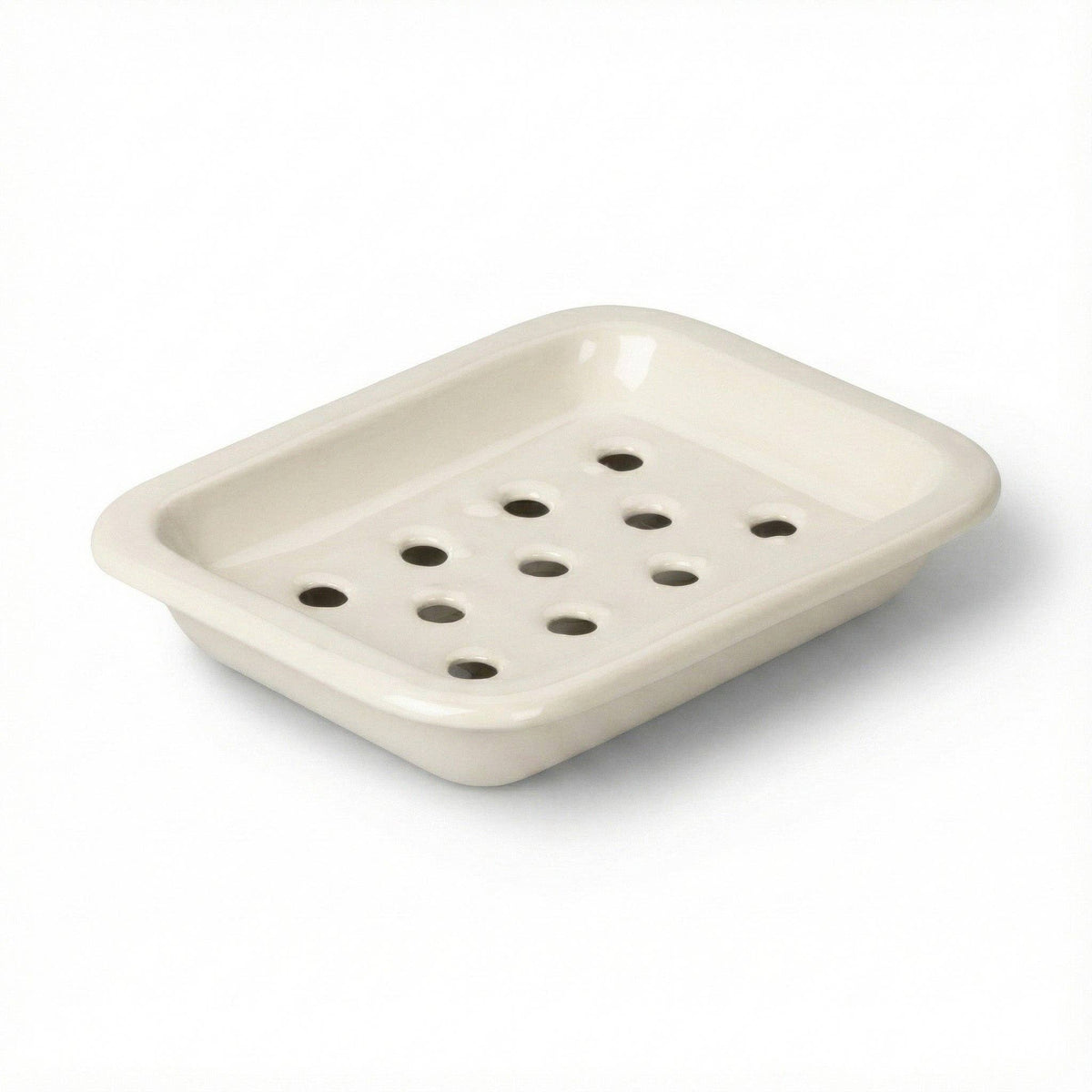 BRITISH COLOUR STANDARD - Enamel Soap Dish in Stone White