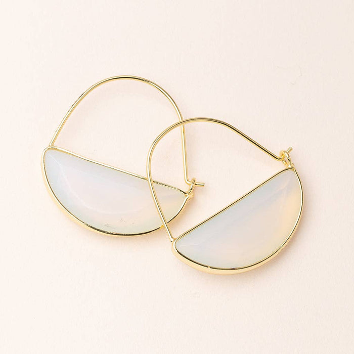 Stone Prism Hoop - Opalite/Gold