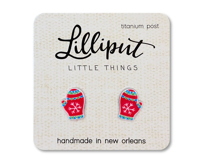 Christmas Mitten Earrings / Lilliput