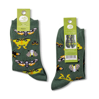 Moths Crew Socks | Dark Academia Nature Gift | Small