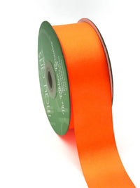 ~1.5" (38MM) Double Face Satin Ribbon, Neon Orange