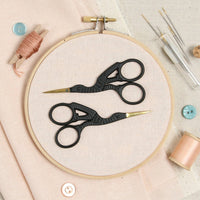Stork Embroidery Scissors, Matte Black