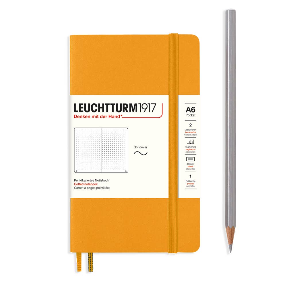 Leuchtturm 1917 A6 Softcover Pocket Sketchbooks - Dotted, Ruled - Various Colors