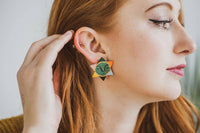 Midcentury Sun Stud Earrings